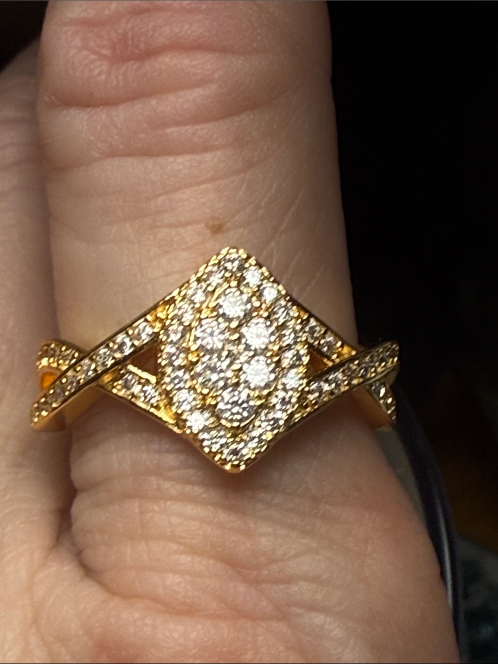 18k Gold over 925 Sterling Silver 1CT GRA CERTIFIED Moissanite Diamond ring NEW